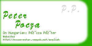 peter pocza business card